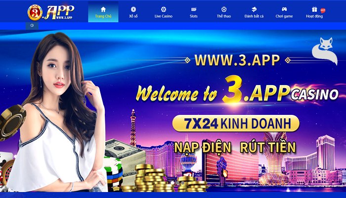 Nhà cái cá cược trực tuyến nạp rút không giới hạn 3app