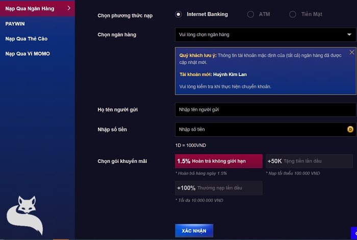 nạp tiền fcb8