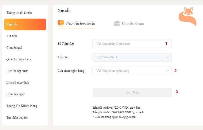 nạp tiền vnbet77