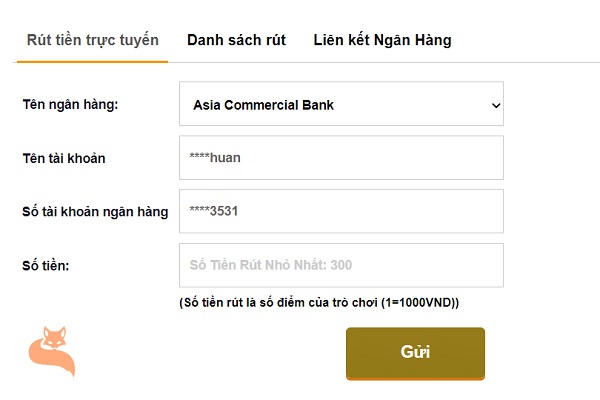 rút tiền 3king club