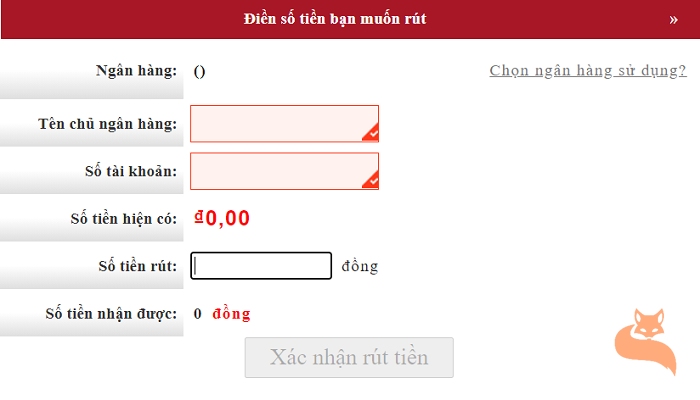 rút tiền sw99