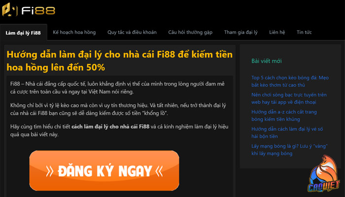 Làm giàu từ cá độ độ bóng đá - làm đại lý