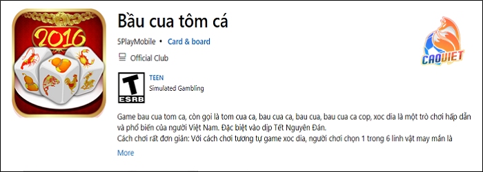 bầu cua tôm cá offline