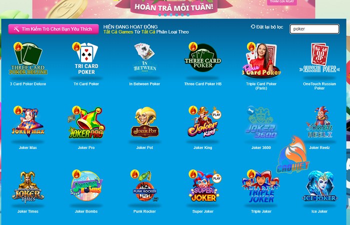 game bài poker đổi thưởng