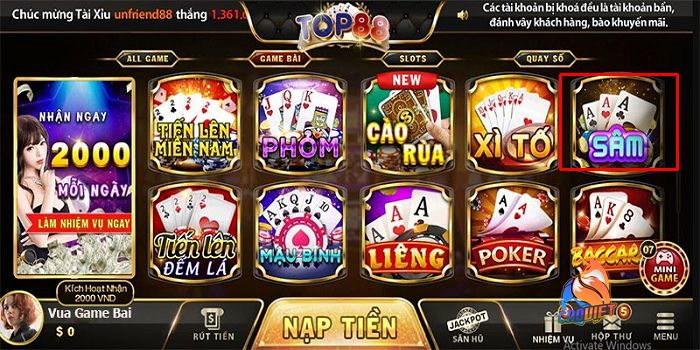 sâm lốc kiếm tiền
