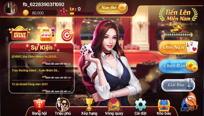 tiến lên miền nam đổi thưởng