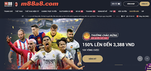 Khuyến mãi M88 độc quyền thể thao nhận ngay 2888K
