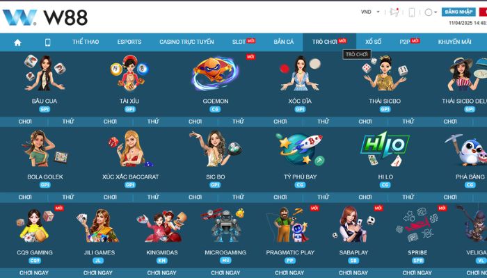Hình ảnh trò chơi tại W88