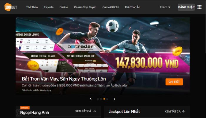 Trang cá cược bóng đá Cáo Việt uy tín nhất 2025 59 Hình ảnh nhà cái thể thao hàng đầu 188bet
